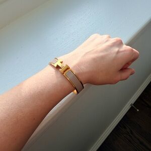 Hermes Clic H Bracelet Gold Plated
